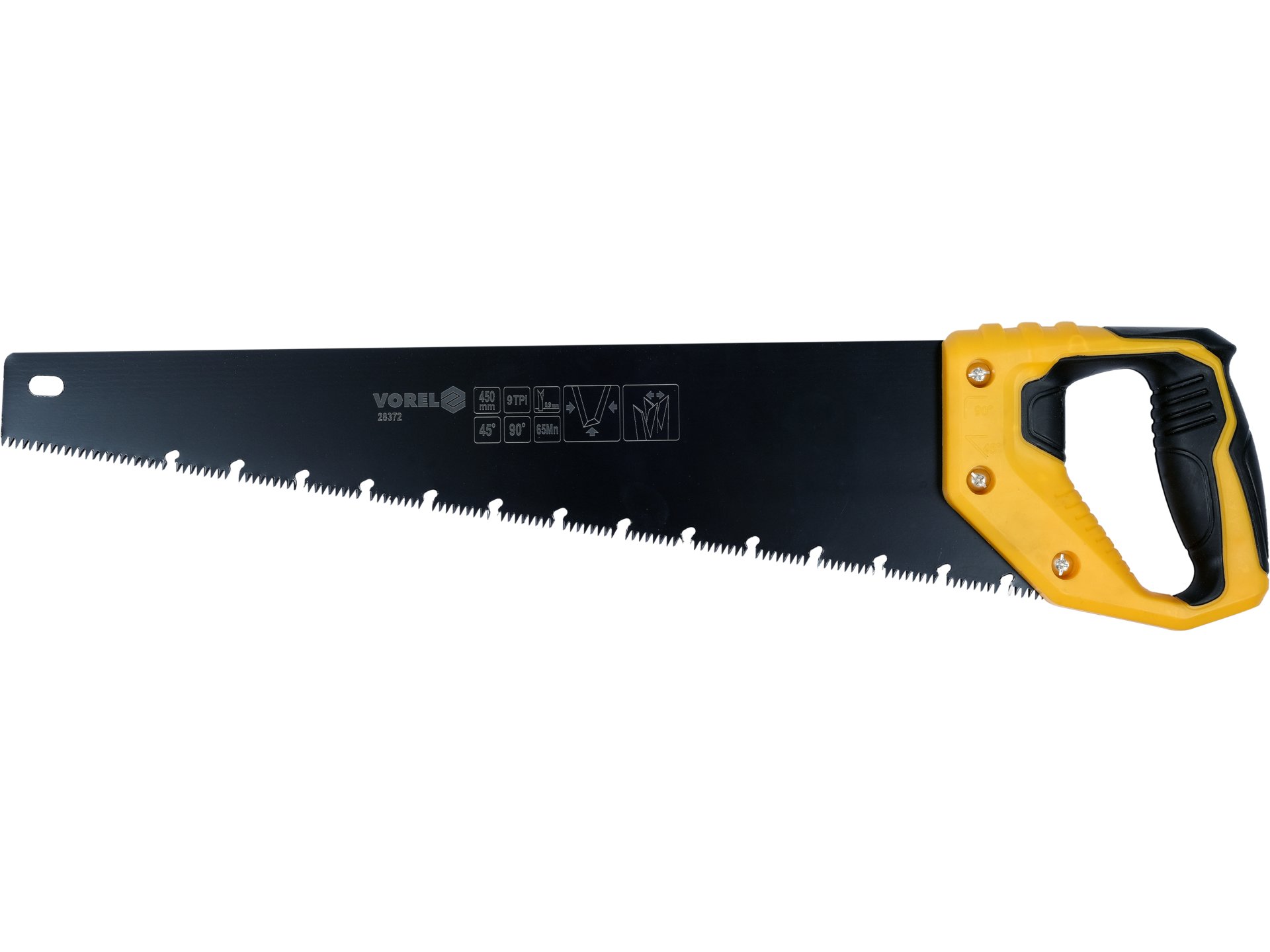 Piła płatnica do drewna VOREL 450mm 9 TPi zęby trójstronnie ostrzone 28372