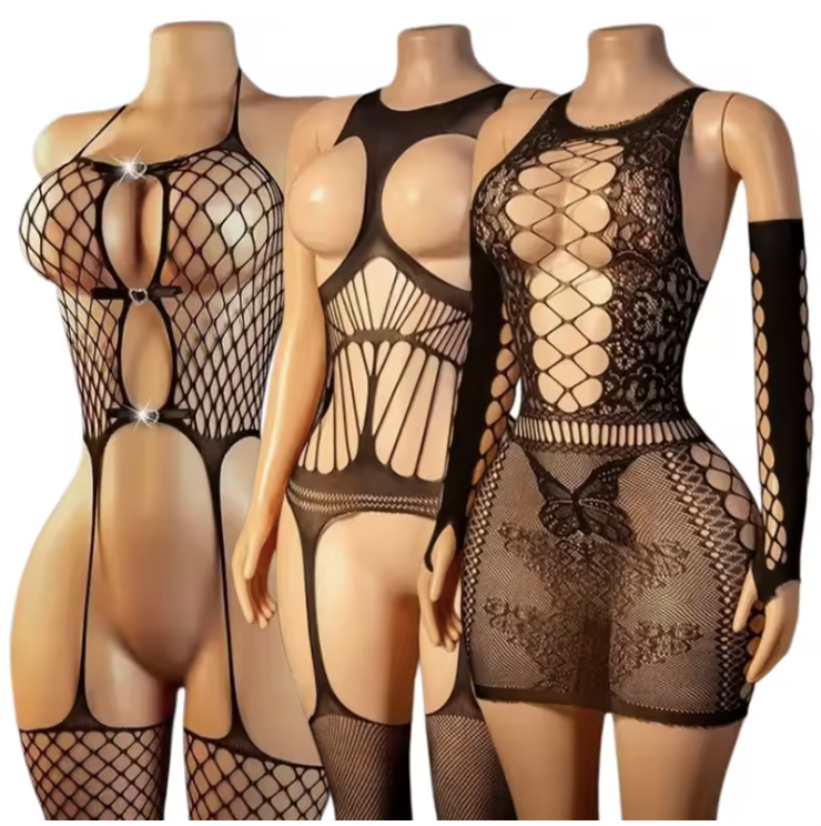 SZYBKA AKCJA ! Zestaw 3 bodystocking damskich