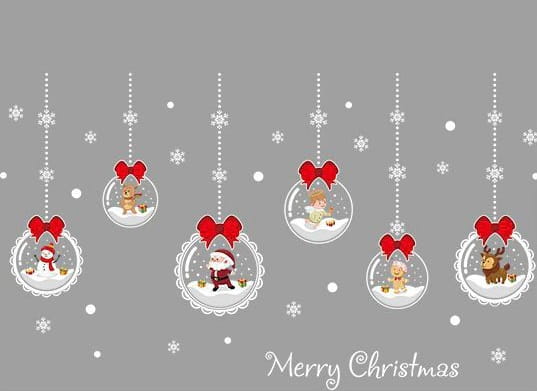 Dekoracja okienna Bombki Christmas