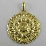 Tarcza słońca (32 mm) - srebro pozłacane