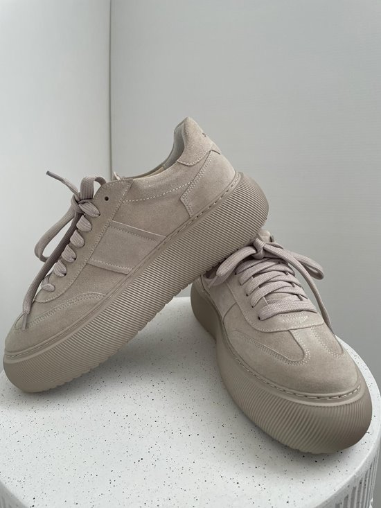 Sneakers SN411 - 4 Beż jasny welur