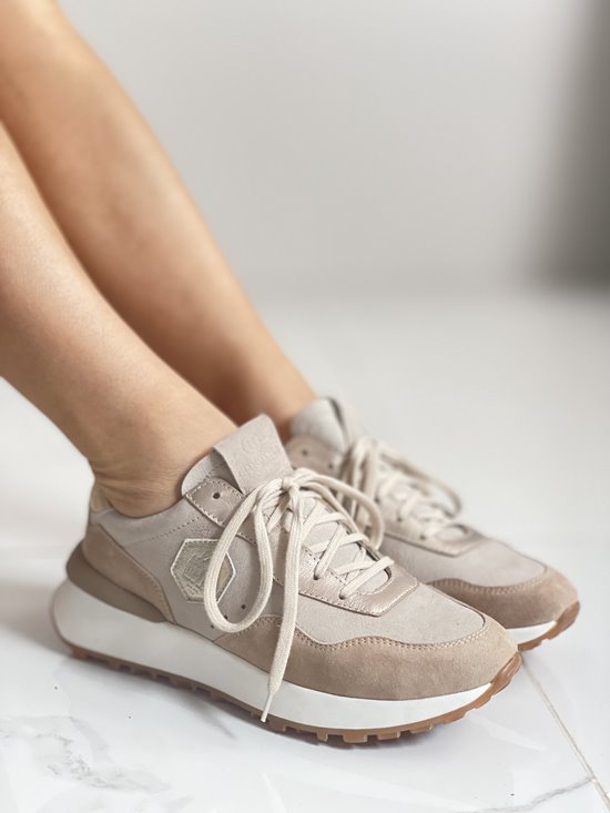 Sneakersy 32-1 Cappuccino Zamsz