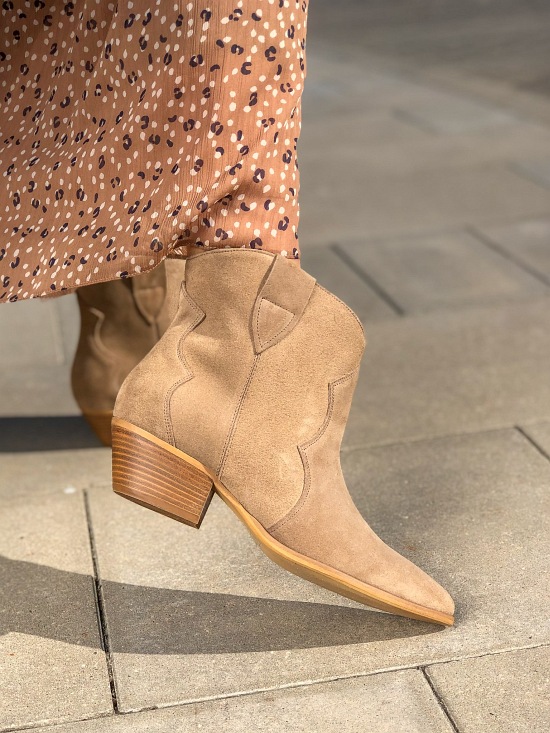 Botki damskie 0074 nut-brown dostępne od ręki