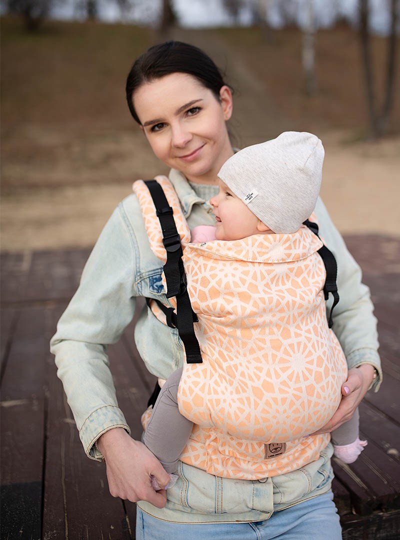 Nosidełko regulowane Grow Up Wrap: Peach Cobweb Summer Podstawowy