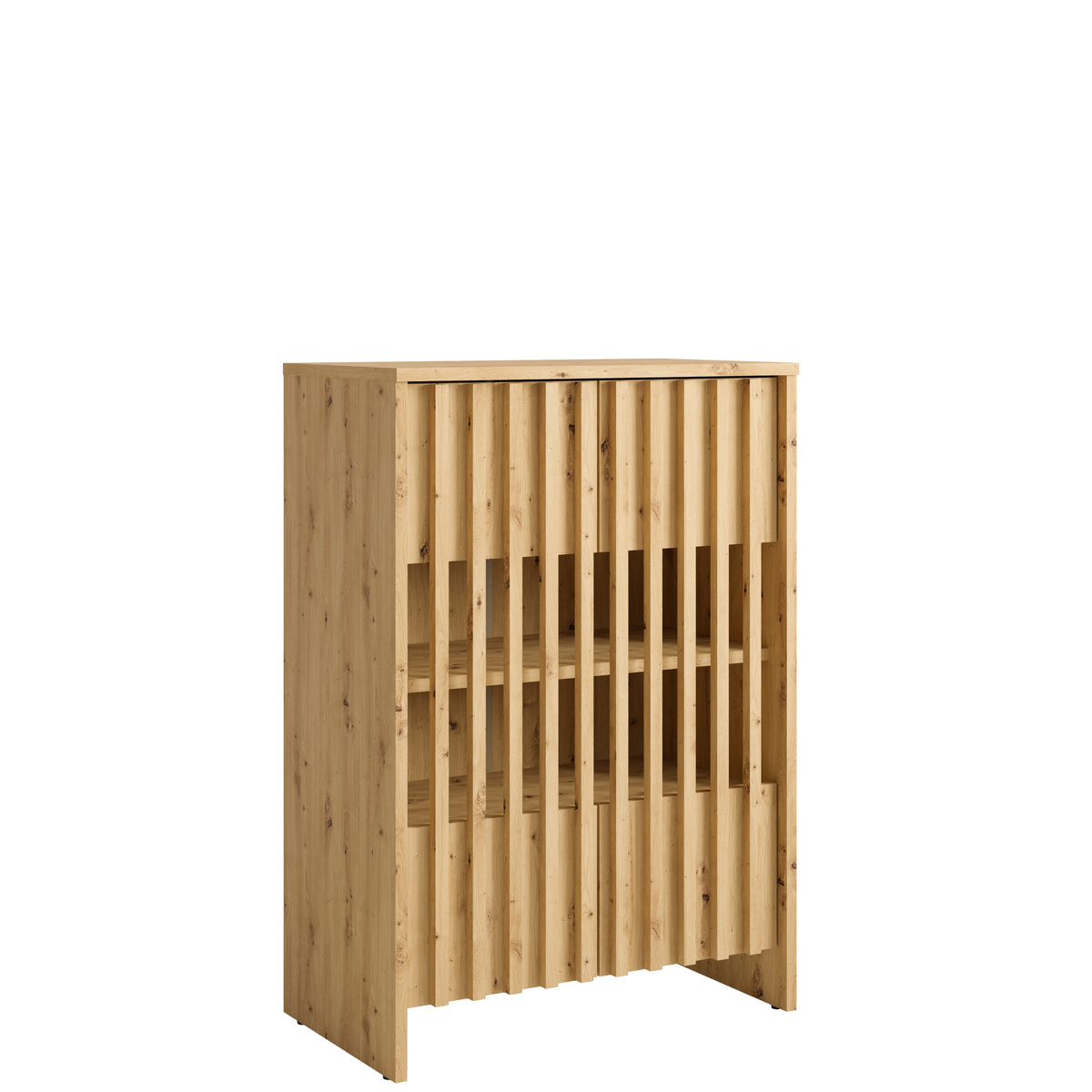 Dwudrzwiowa komoda 60 cm z lamelami VELVIO dąb artisan