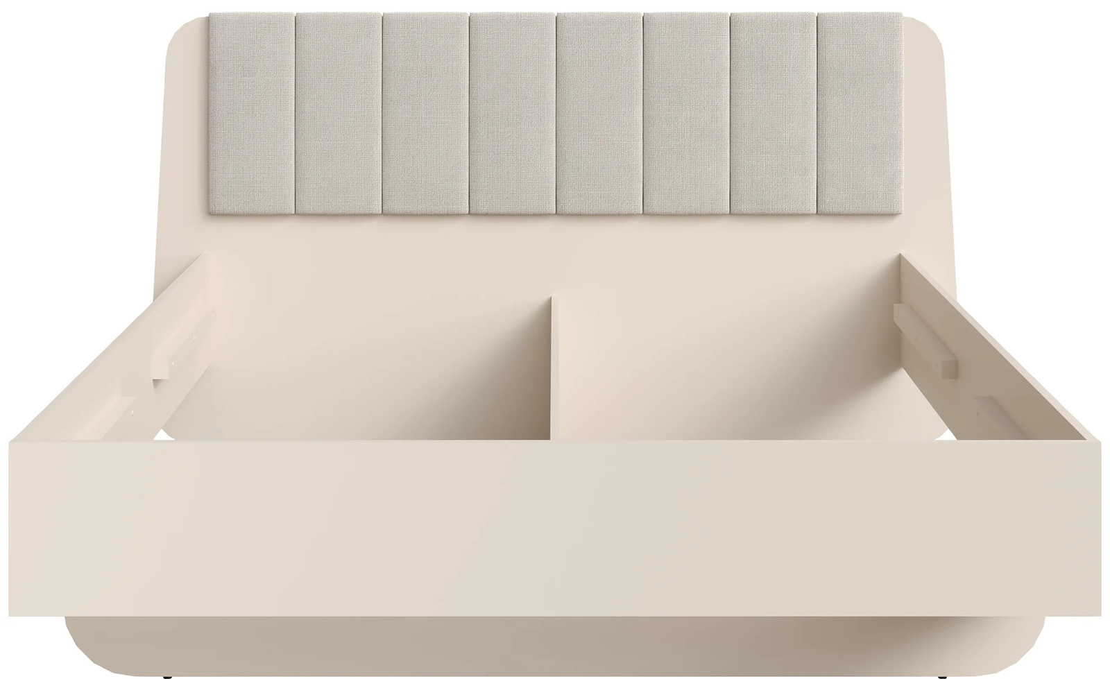 Łóżko z pojemnikiem do sypialni 160x200 cm piasek pustyni LARIO
