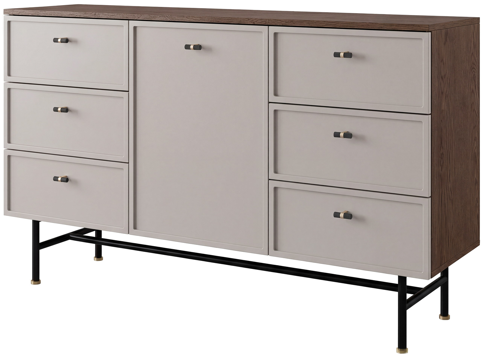 Komoda z szufladami do salonu na nóżkach 150 cm EVORIA