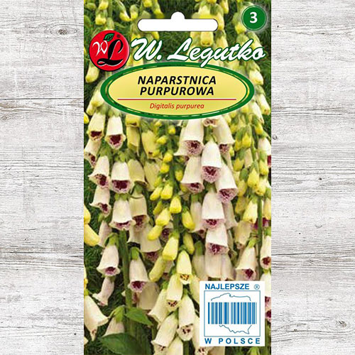 1 szt, Naparstnica purpurowa Elsie Kelsey Legutko - Nasiona: Ilość w opakowaniu: 0.1 g