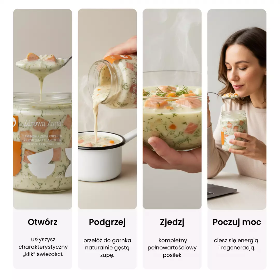 Koperkowa z łososiem Low FODMAP