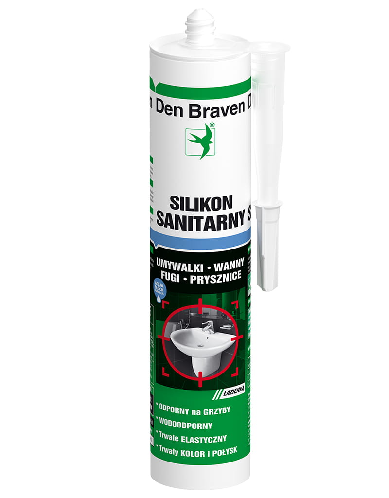 DEN BRAVEN SILIKON SANITARNY BEZBARWNY 280 ML