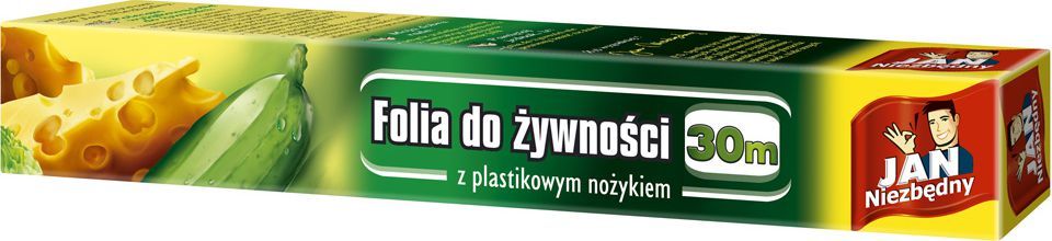 Folia do żywności Jan Niezbędny 0,29 x 30 m, w pudełku z nożykiem