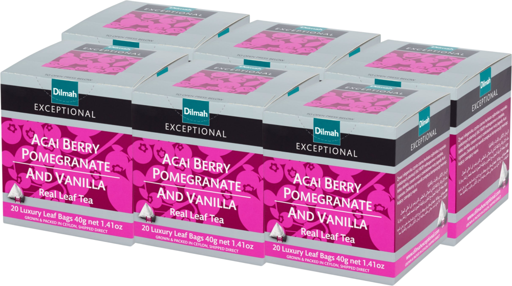 Dilmah Acai Berry, Pomegranate & Vanilla herbata czarna aromatyzowana w piramidkach, 20 szt.