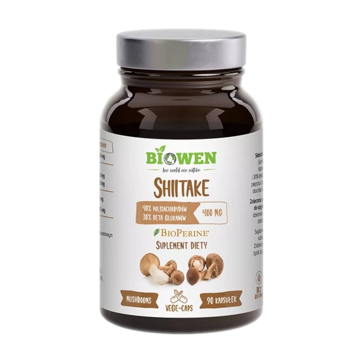 Biowen shiitake 400 mg, 90 kapsułek