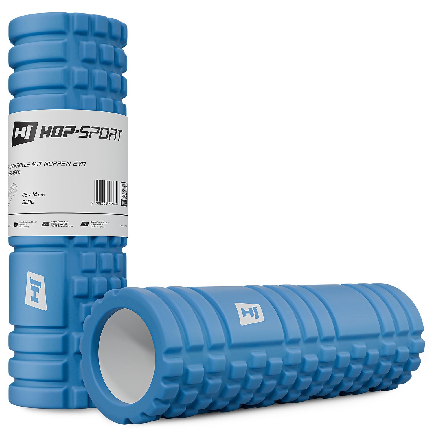 Rouleau de massage en EVA 45 cm bleu