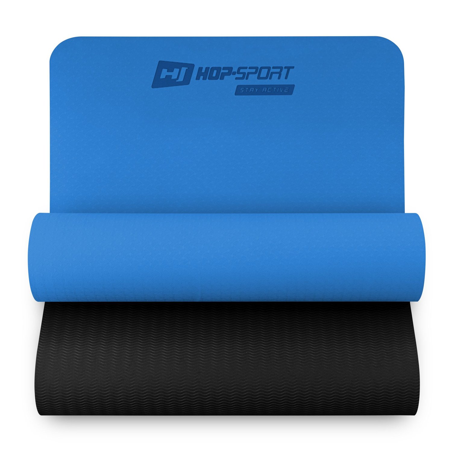 Tapis de yoga en TPE, 0,6 cm, bleu