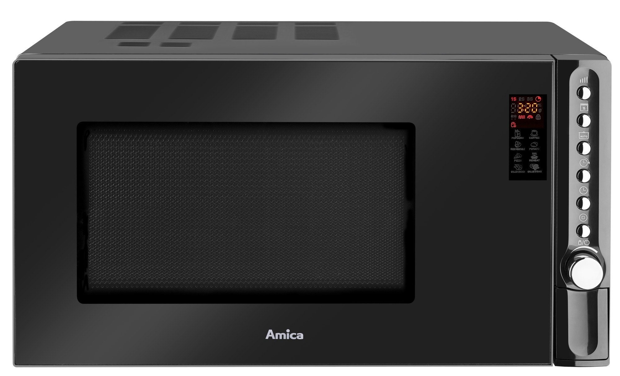 Kuchenka mikrofalowa Amica AMGF23E1GB Czarny 1400 W Sterowanie: Elektroniczne